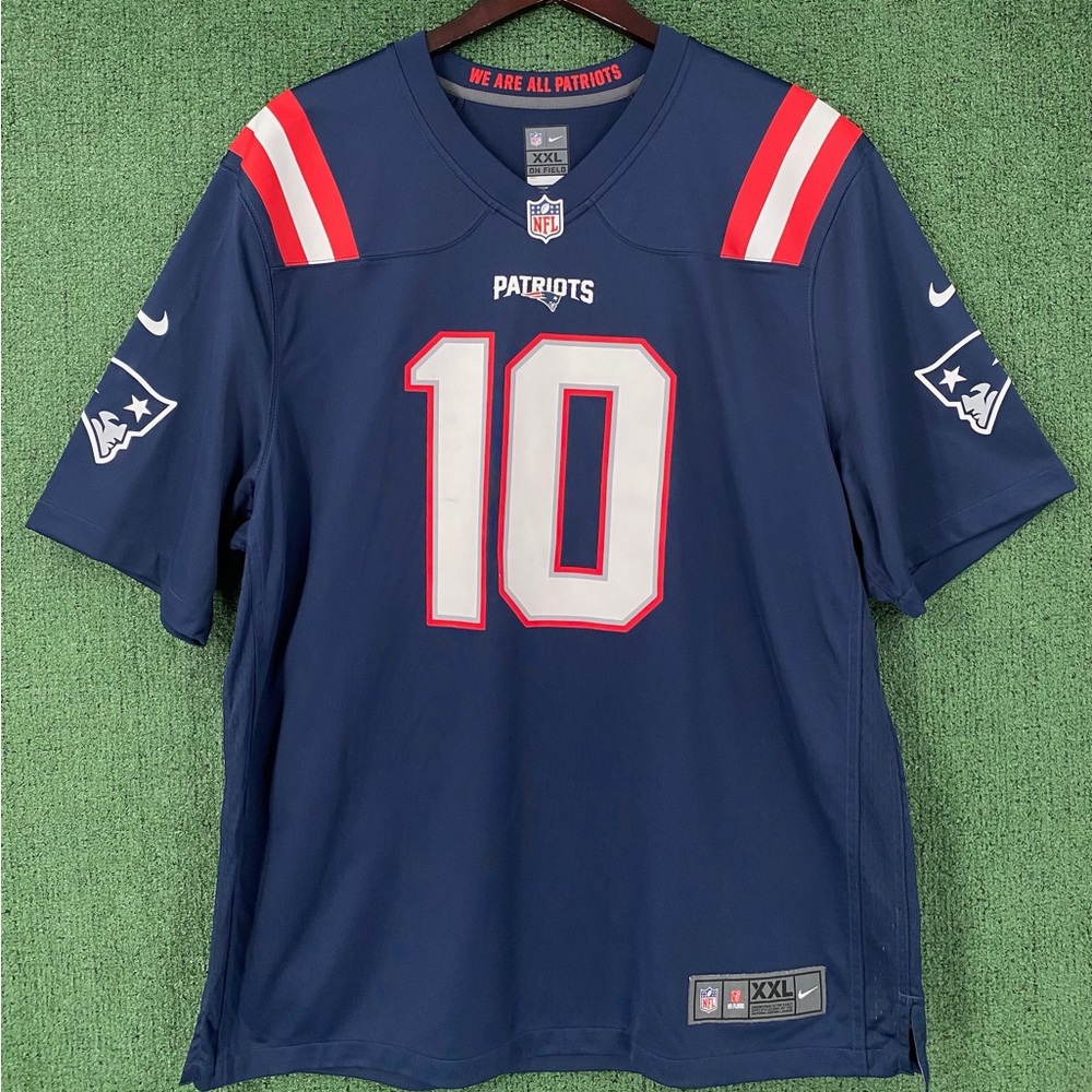 Nike New England Patriots NFL Mac Jones #10 Navy Football Jersey Men Size 2XL